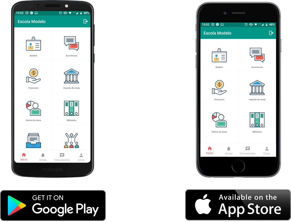 app para comunicação com pais de alunos