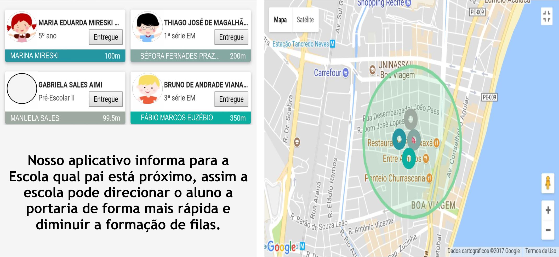 Use a localização do Google para saber o caminho que o aluno foi para casa, saiba se já chegou, se desligou o celular e etc.