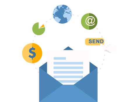integrado com todos os e-mails, podendo enviar malas direta a todo brasil
